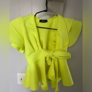 Yellow Akira peplum top